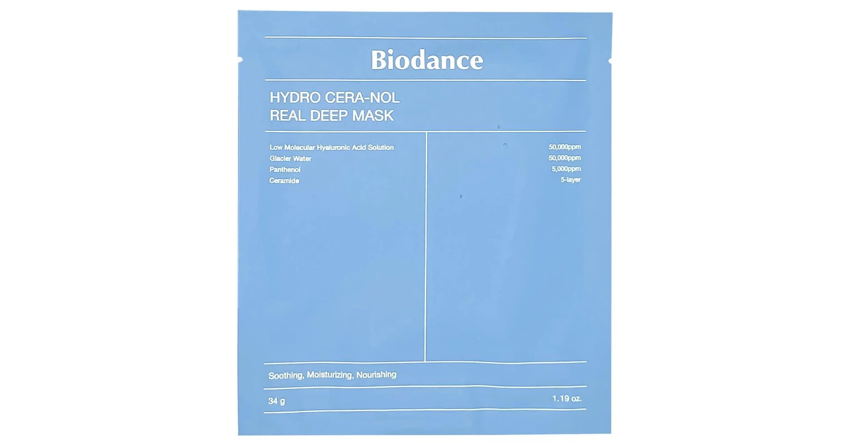 Biodance Hydro Cera-Nol Real Deep Mask - Nocna maska ​​hydrożelowa