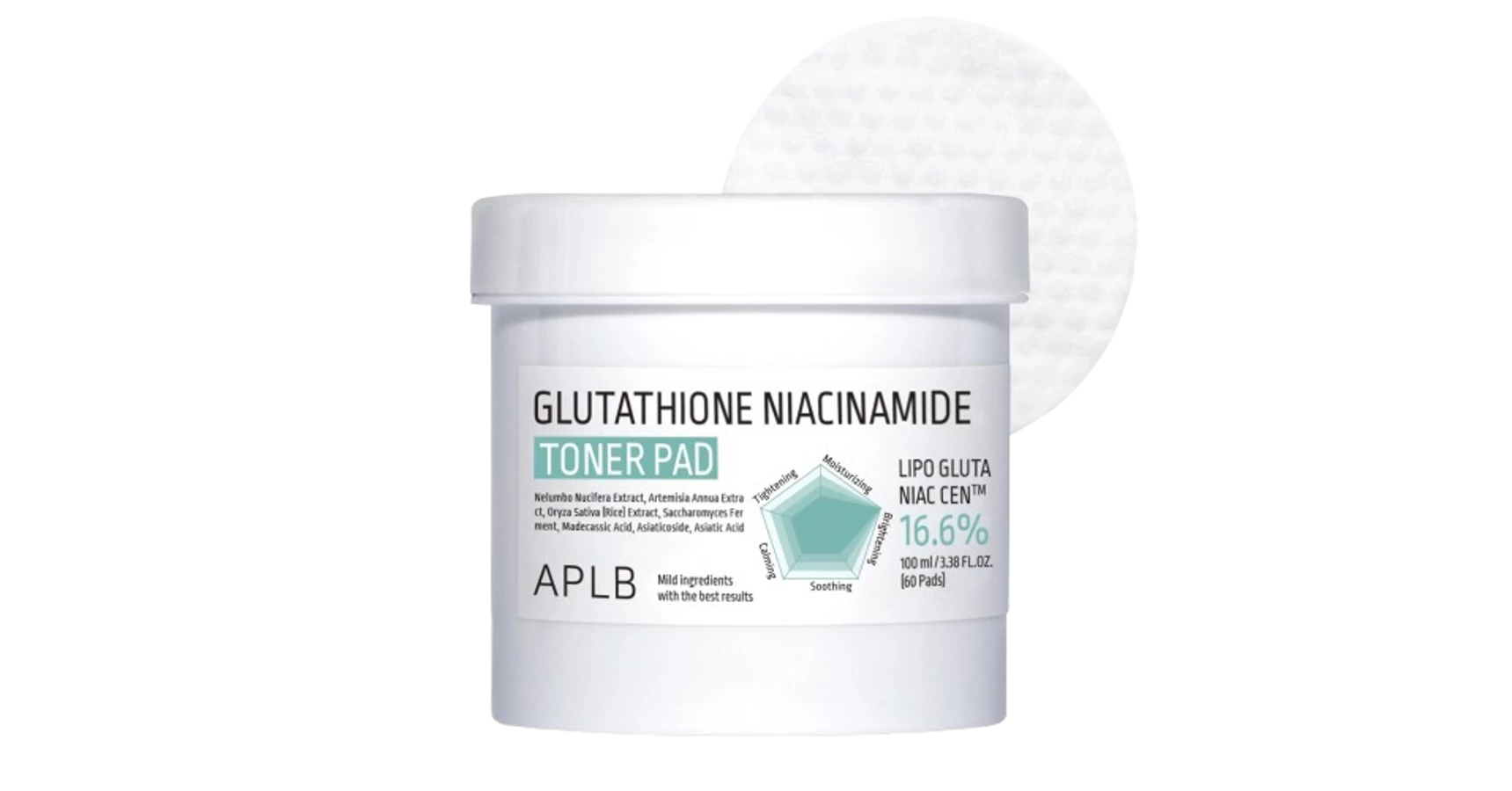 APLB Glutathione Niacinamide Toner Pad
