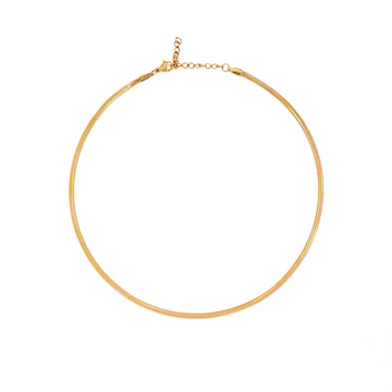 immaculati flat snake golden necklace