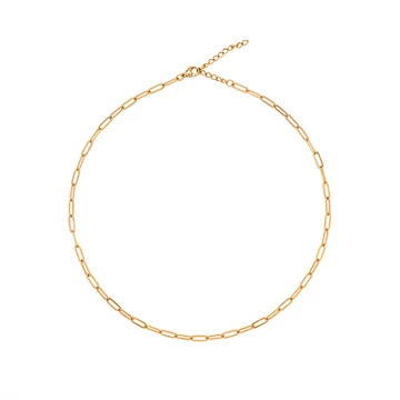 immaculati paper clip golden necklace