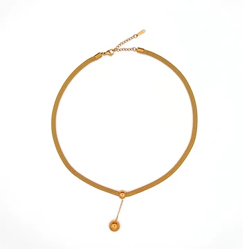 immaculati python pearl golden necklace