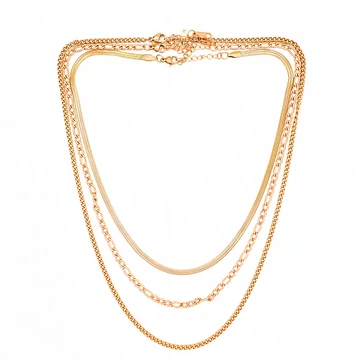 immaculati triplie golden necklace