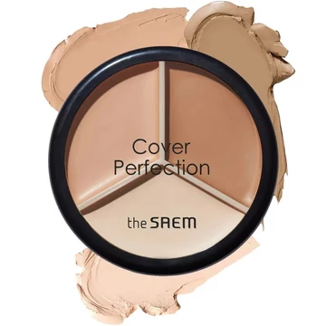 The Saem Cover Perfection Triple Pot Concealer – 02 Contour Beige