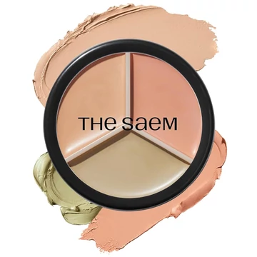 The Saem Cover Perfection Triple Pot Concealer – 01 Correct Beige