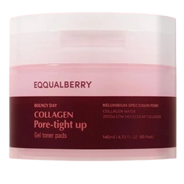 EQQUALBERRY Collagen Pore-Tight Up Gel Toner Pads