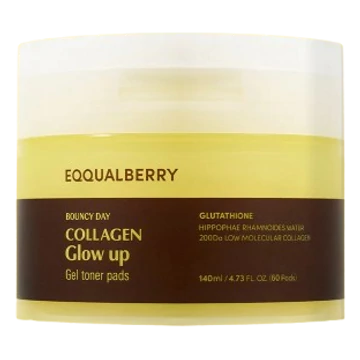 EQQUALBERRY Collagen Glow Up Gel Toner Pads