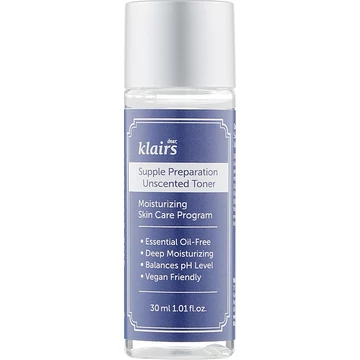 Klairs Supple Preparation Unscented Toner MINI 