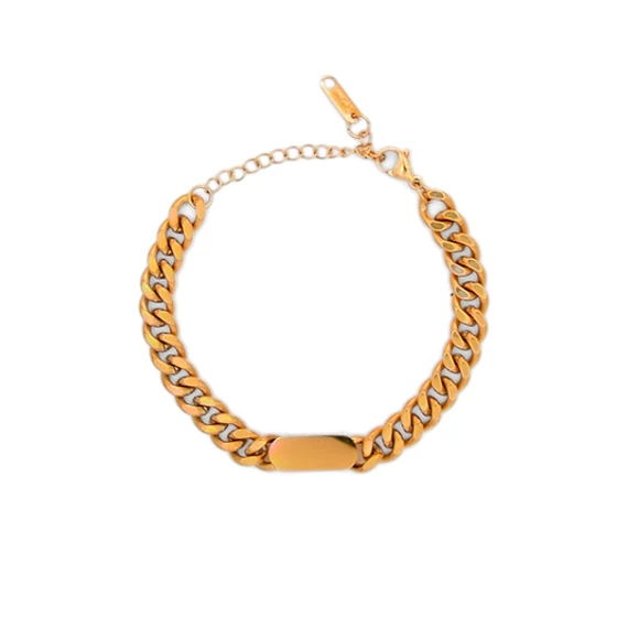 immaculati cuban link golden bracelet