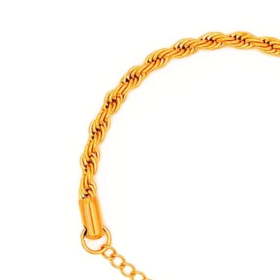 Immaculati Ropie B G – Zapestnica iz nerjavečega jekla, prevlečena z 18-karatnim zlatom