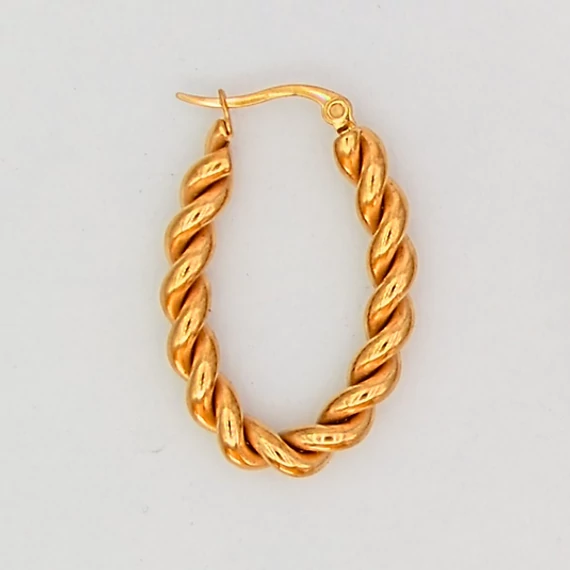 Immaculati Twistie E G – Naušnica od nehrđajućeg čelika presvučena 18-karatnim zlatom