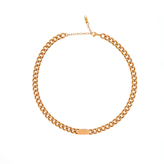 immaculati cuban link golden necklace
