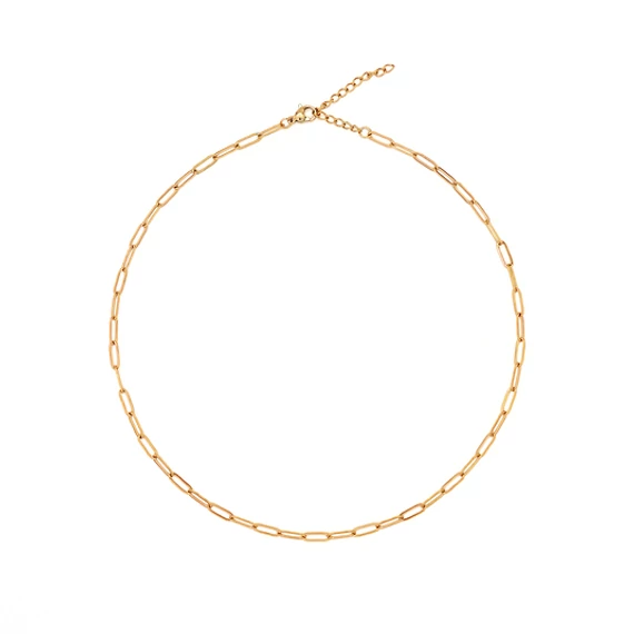 immaculati paper clip golden necklace