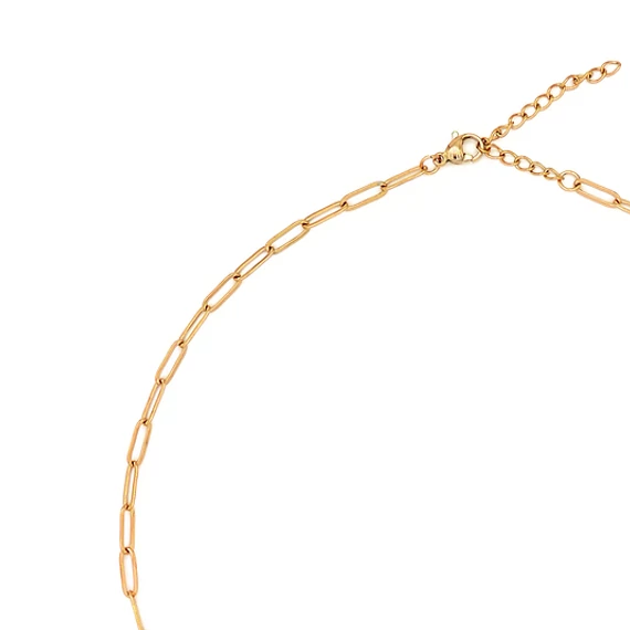 immaculati paper clip golden necklace 1