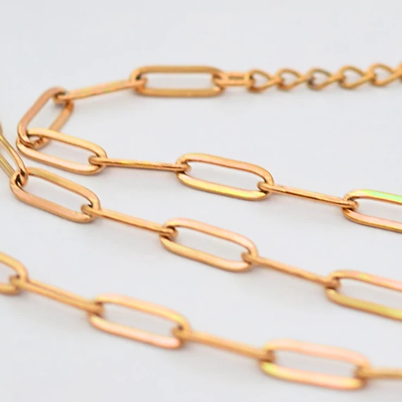 immaculati paper clip golden necklace 3