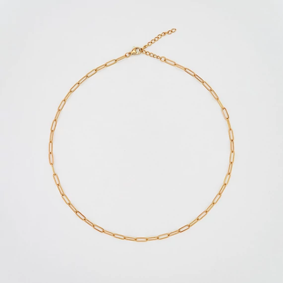 immaculati paper clip golden necklace 5