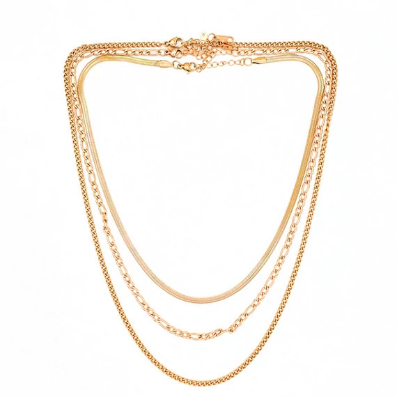 immaculati triplie golden necklace