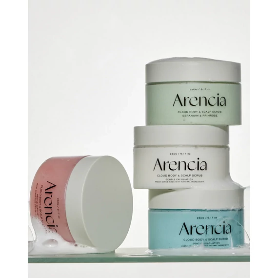 Arencia Fresh Cloud Body & Scalp Scrub - Mint & Lily - Telesni in lasiščni piling 260g