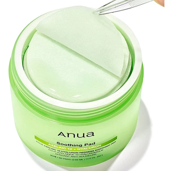 Anua Azelaic 10 Hyaluron Redness Soothing Pad – Tonere-Discuri Calmante Împotriva Roșeții Cu Acid Azelaic 230ml/90buc