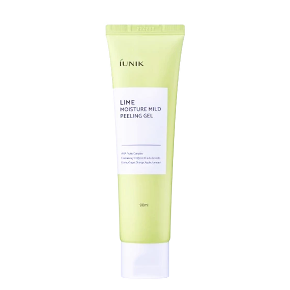 IUNIK Lime Moisture Mild Peeling Gel - Enyhe Géles Peeling Természetes AHA Gyümölcskomplekszummal 120ml