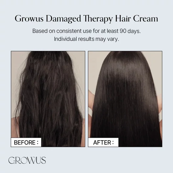 GROWUS Damage Therapy Hair Cream Treatment EX – Regenerująca Maska-Odżywka do Włosów 220g