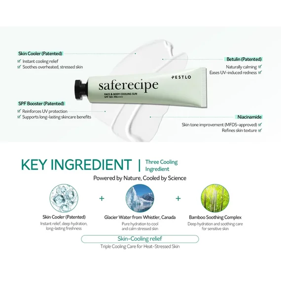 Pestlo Saferecipe Face & Body Cooling Sun – Opalovací Krém na Obličej a Tělo 100ml