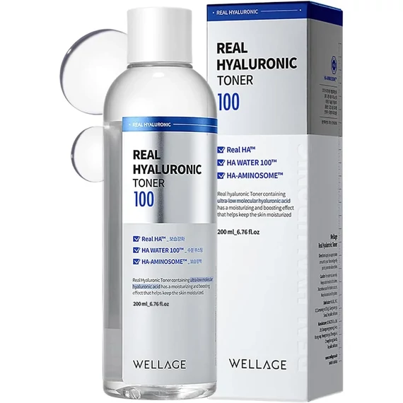 Wellage Real Hyaluronic 100 Toner – Tonik Nawilżający 200ml