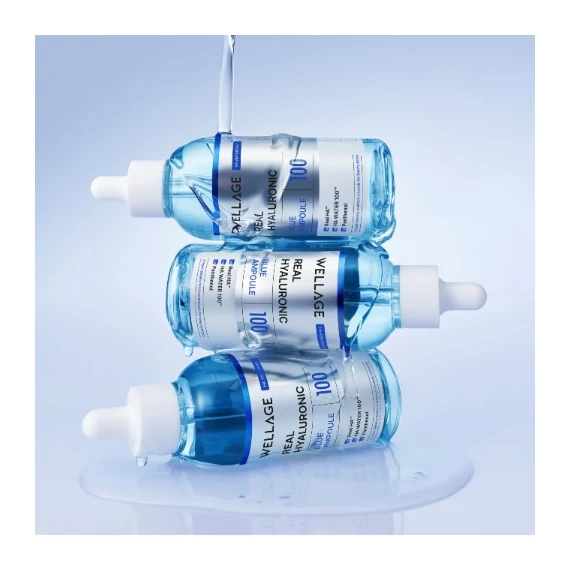 Wellage Real Hyaluronic Blue 100 Ampoule – Intenzív Hidratáló Szérum 60ml