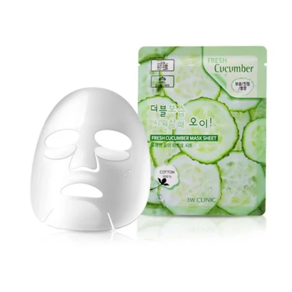 3W Clinic Fresh Cucumber Mask Sheet – Vlažilna Maska za Obraz 23ml/1kos