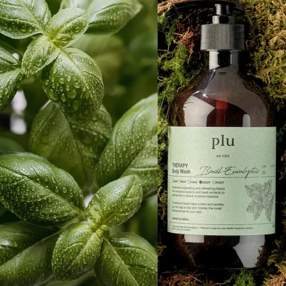 Plu Aroma Body Wash – Basil Eucalyptus – Dišeči Gel za Tuširanje 500g