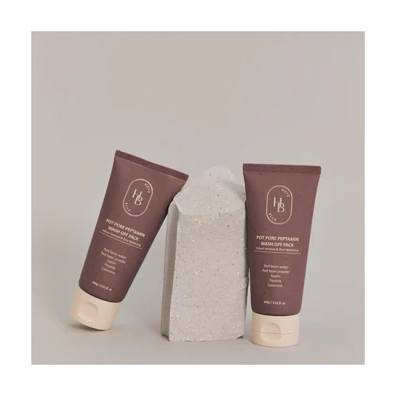 HEVEBLUE Pot Pore Peptamin Wash Off Pack – Glinena Maskara za Zožitev Por 100g