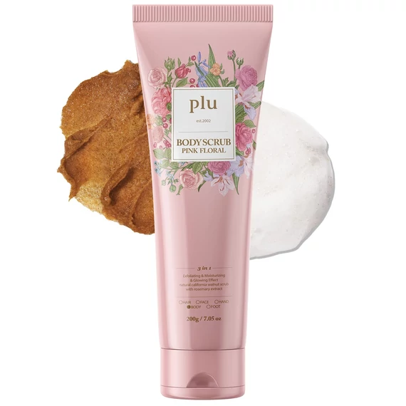 Plu Body Scrub – Pink Floral – Nežen Telesni Piling 200g