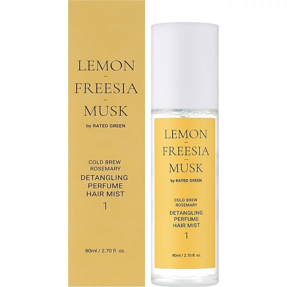 Rated Green Cold Brew Rosemary Detangling Perfume Hair Mist 1 – Dišeča Meglica za Lase "Lemon-Freesia-Musk" 80ml