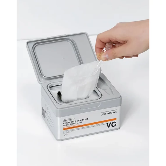 VT Cosmetics Reedle Shot Vita-Light Brightening Mask – Maskara za Posvetlitev Obraza 30kos