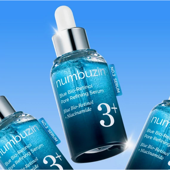 Numbuzin No.3 Blue Bio-Retinol Pore Refining Serum – Serum za Sužavanje Pora s Retinolom 30ml