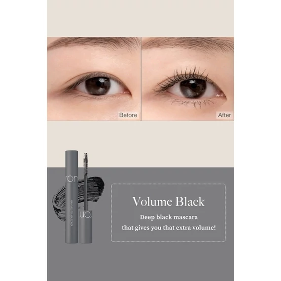 rom&nd Han All Fix Mascara – V01 Volume Black – Wimperntusche 7g