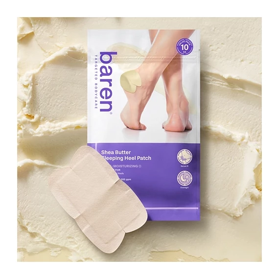 BAREN Shea Butter Sleeping Heel Patch – Nawilżający Plaster na Pięty 10szt.