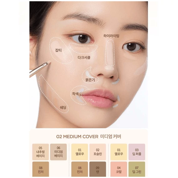 Dasique Pro Concealer Palette – #02 Medium Cover – Korrektor Paletta 9g