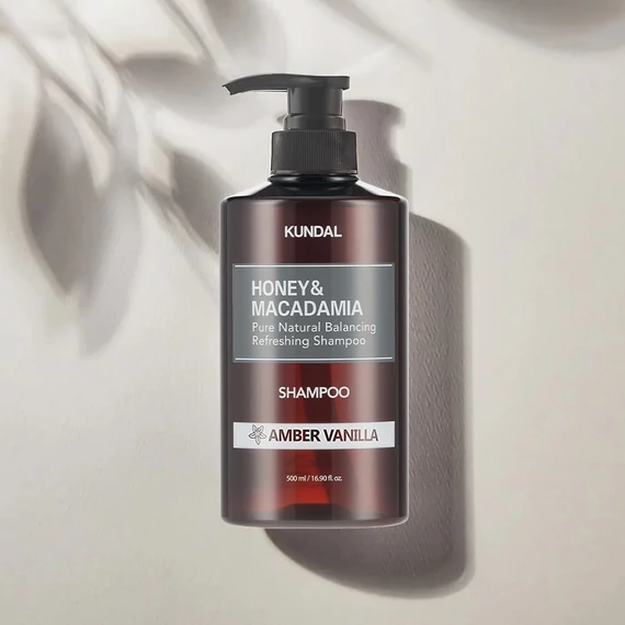 Kundal Honey & Macadamia Nature Shampoo – Amber Vanilla – Tápláló Sampon 500ml