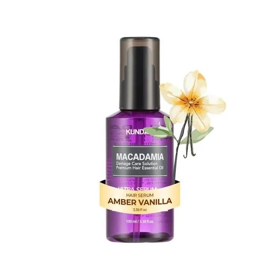 Kundal Macadamia Ultra Hair Serum – Amber Vanilla – Regenerujące Serum do Włosów 100ml