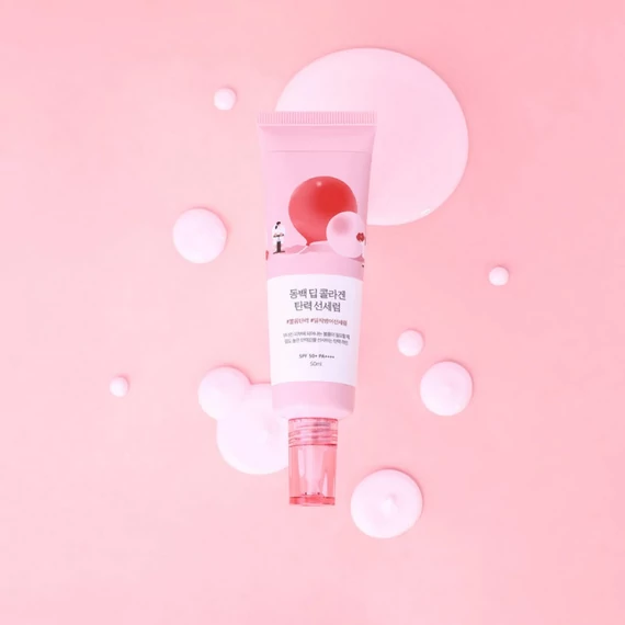 Round Lab Camellia Deep Collagen Firming Sun Serum SPF 50+ PA++++ – Učvršćujući Serum za Zaštitu od Sunca SPF50+ PA++++ 50ml