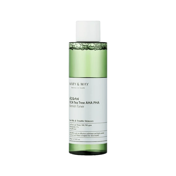 Mary&amp;May Vegan Cica Tea Tree AHA PHA Blemish Toner 