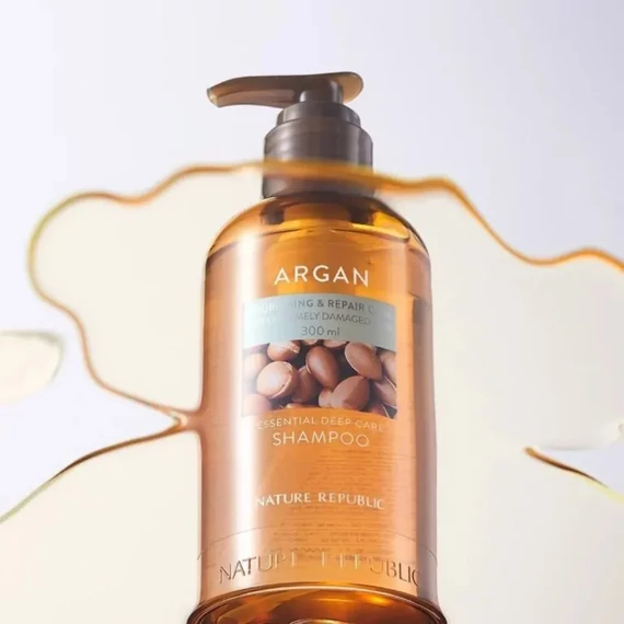 Nature Republic Argan Essential Moisture Repairing Shampoo – Regeneráló Sampon 300ml
