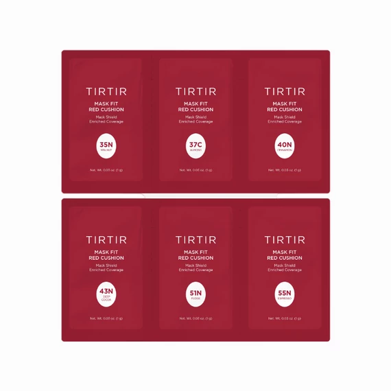 TIRTIR Mask Fit Red Cushion 6 Shades Trial Kit (35N-55N) 