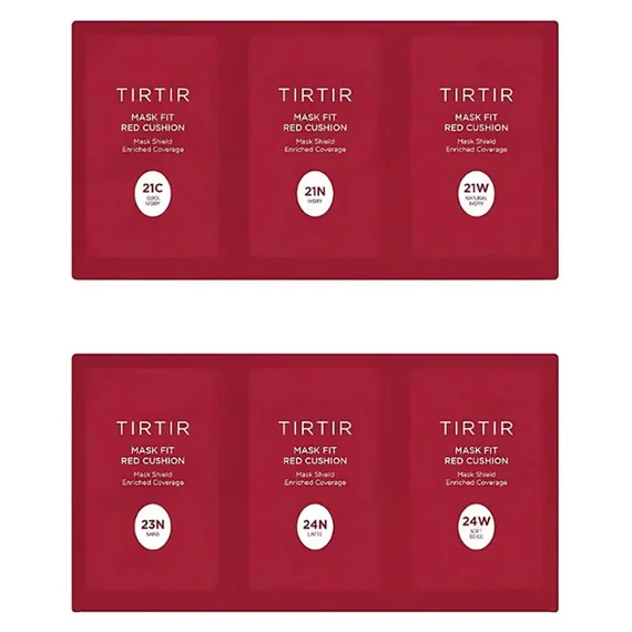 TIRTIR Mask Fit Red Cushion 6 Shades Trial Kit (21C-24W)