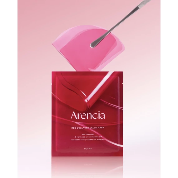 Arencia Red Collagen Jello Mask - Vlažilna In Posvetljevalna Proti Staranju Kože Maska 1kos/25g