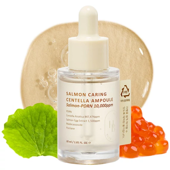 HEVEBLUE Salmon Caring Centella Ampoule – Ampułka Revitalizująca Do Twarzy 30ml