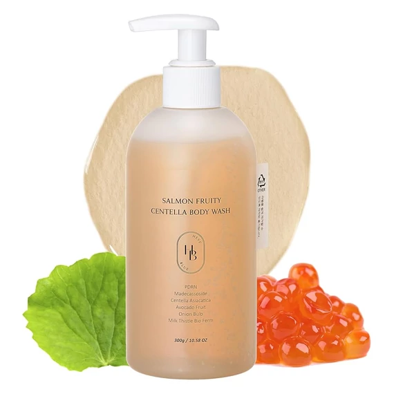 HEVEBLUE Salmon Fruity Centella Body Wash – Żel Pod Prysznic Z Centellą 300g