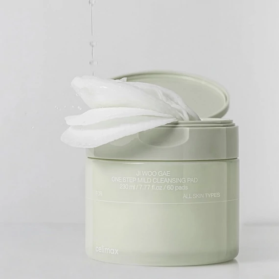 Celimax Ji.Woo.Gae One Step Mild Cleansing Pad - Dischete Demachiante Blânde Pentru Față 60buc/230ml