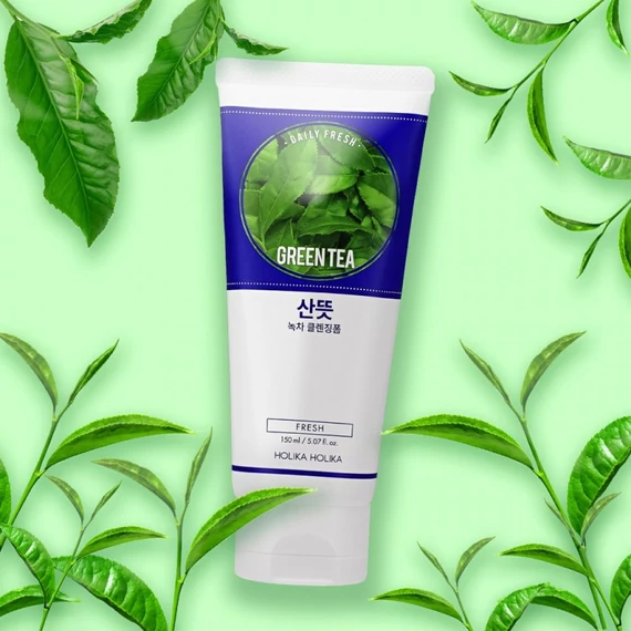 Holika Holika Daily Fresh Green Tea Cleansing Foam - Spumă De Curățare Revigorantă 150ml