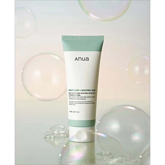 Anua Heartleaf Succinic Moisture Cleansing Foam MINI - Nyugtató Arctisztító Hab MINI 25ml